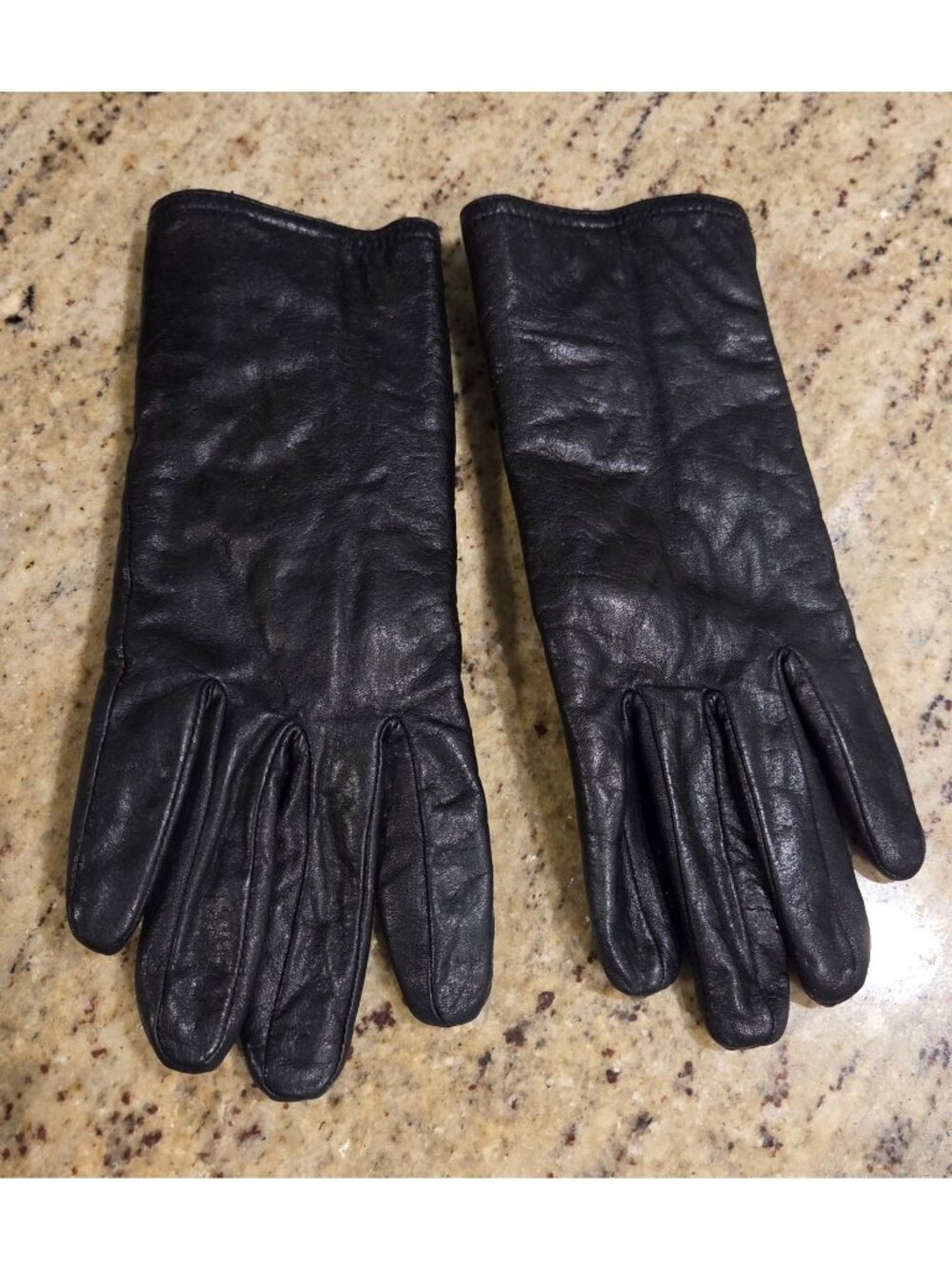 Thinsulate 40g Womens Size M Black Leather Fleece Lined Gloves